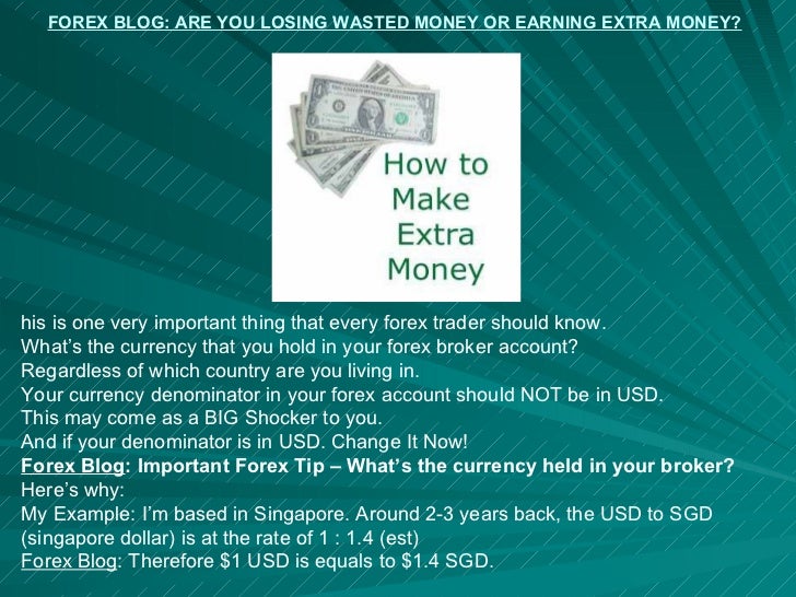 Forex blogging money