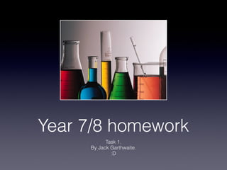 Year 7/8 homework
           Task 1. 
     By Jack Garthwaite.
             :D
 