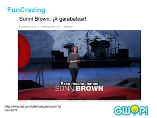 FunCrazing




http://www.ted.com/talks/lang/es/sunni_br
own.html
 