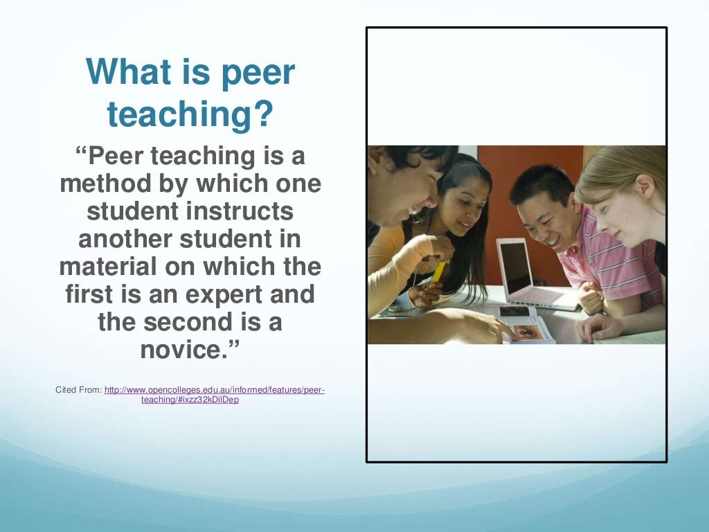 essay on peer teaching