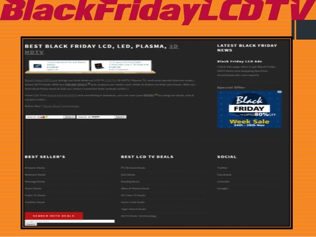 Get Best LCD TV Deals On Black Friday Specials