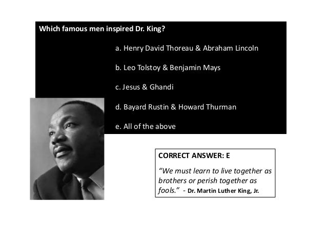 Martin Luther King Day Quiz