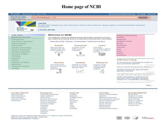 Home page of NCBI
 