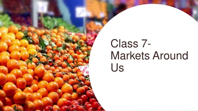 Class 7-
Markets Around
Us
 