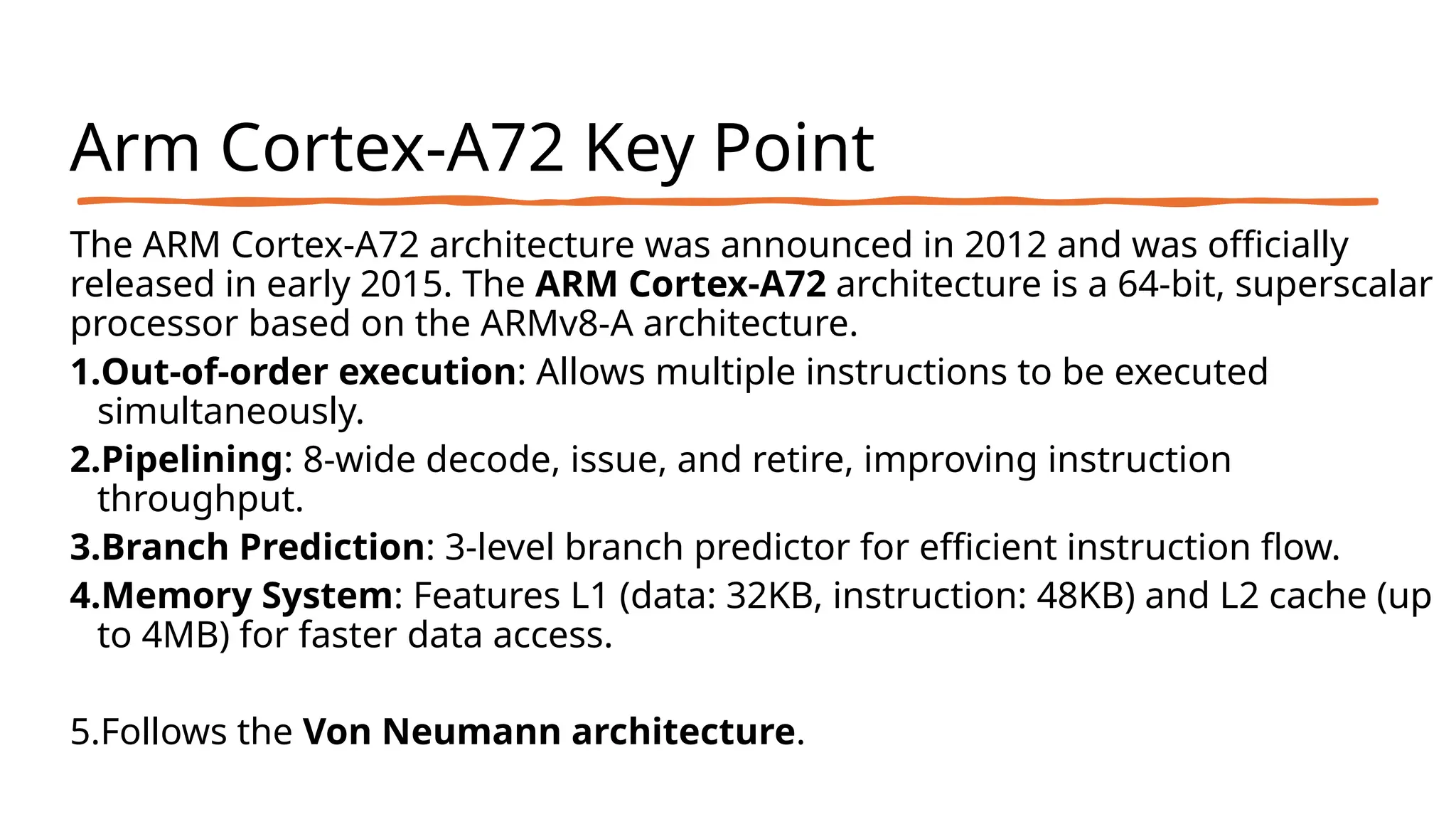 Arm cortex a72 processor is the presentation.pptx