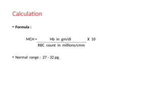 ESR PCV AND BLOOD INDICES IN ROUTINE PATHOLOGY | PPTX