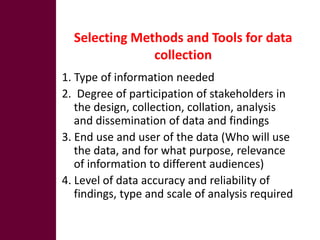 Tools for gender and livelihood analysis