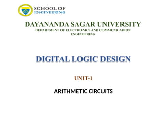 Comprehensive Digital Logic Design: Arithmetic Circuits and Fast Adders ...
