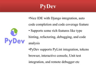 Best Python IDEs | PPT | Free Download