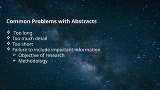 Issues Abstract Presentation how to write abstracy43.pptx