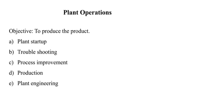 Principle of plant design for Chemical Engineering Presentation | PPT