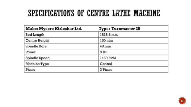 Various specifications of machine tools. | PDF | Woodworking | Arts and ...