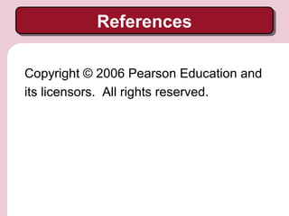 References
References
Copyright © 2006 Pearson Education and
its licensors. All rights reserved.

 