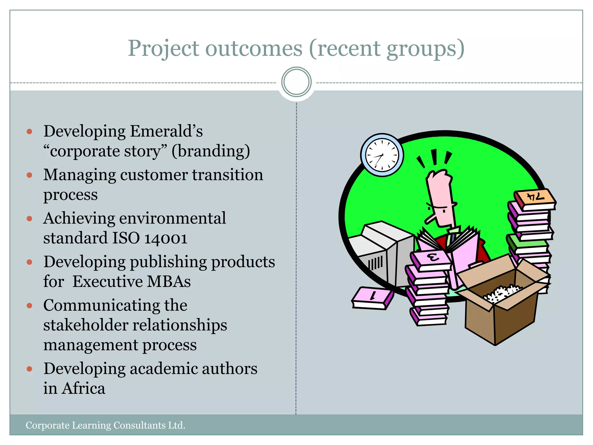 Emerald Publishing Group Ltd Corporate AcademyCorporate Learning Consultants Ltd.