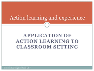 Action learning and problem-based learning | PPTX