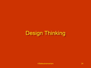 Design Thinking

A Balasubramaniam

24

 