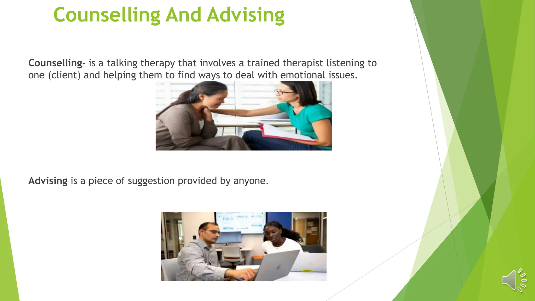 Advising Definition Counseling and advising | PPTX