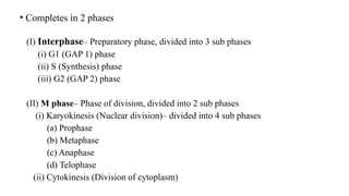 Cell cycle and its Regulation Presentation PPT. | PPT