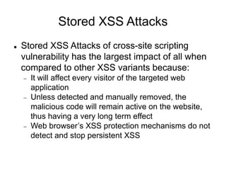 Cross Site Scripting (XSS) | PPTX
