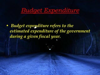 Revenue Expenditure
• An expenditure which do not creates
assets or reduces liability is called
Revenue Expenditure.
• It ...