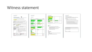 Witness statement
 