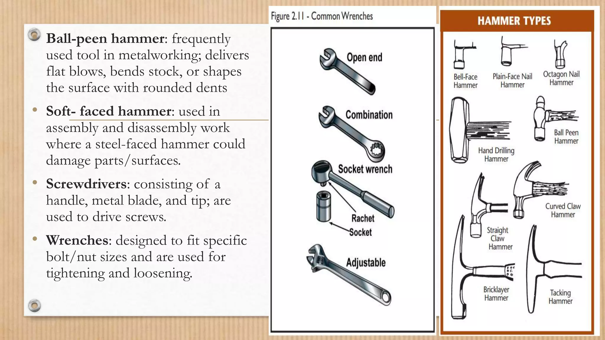 TOOLS AND EQUIPMENT FOR WOOD, METAL, AND BAMBOO CRAFT | PPTX