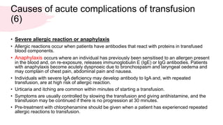 Blood transfusion reactions | PPTX