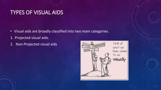 Presentation on audio visual aids, their introduction. their types. | PPT