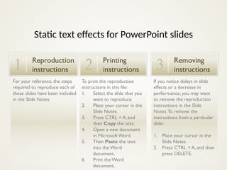 To Reproduce Text Comprehensive Guide to PowerPoint Text Effects and Slide Reproduction ...
