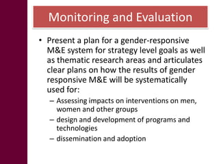 Gender in project design