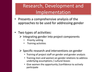 Gender in project design
