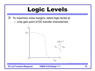 Comprehensive Analysis of DC and Transient Response in CMOS VLSI Design ...