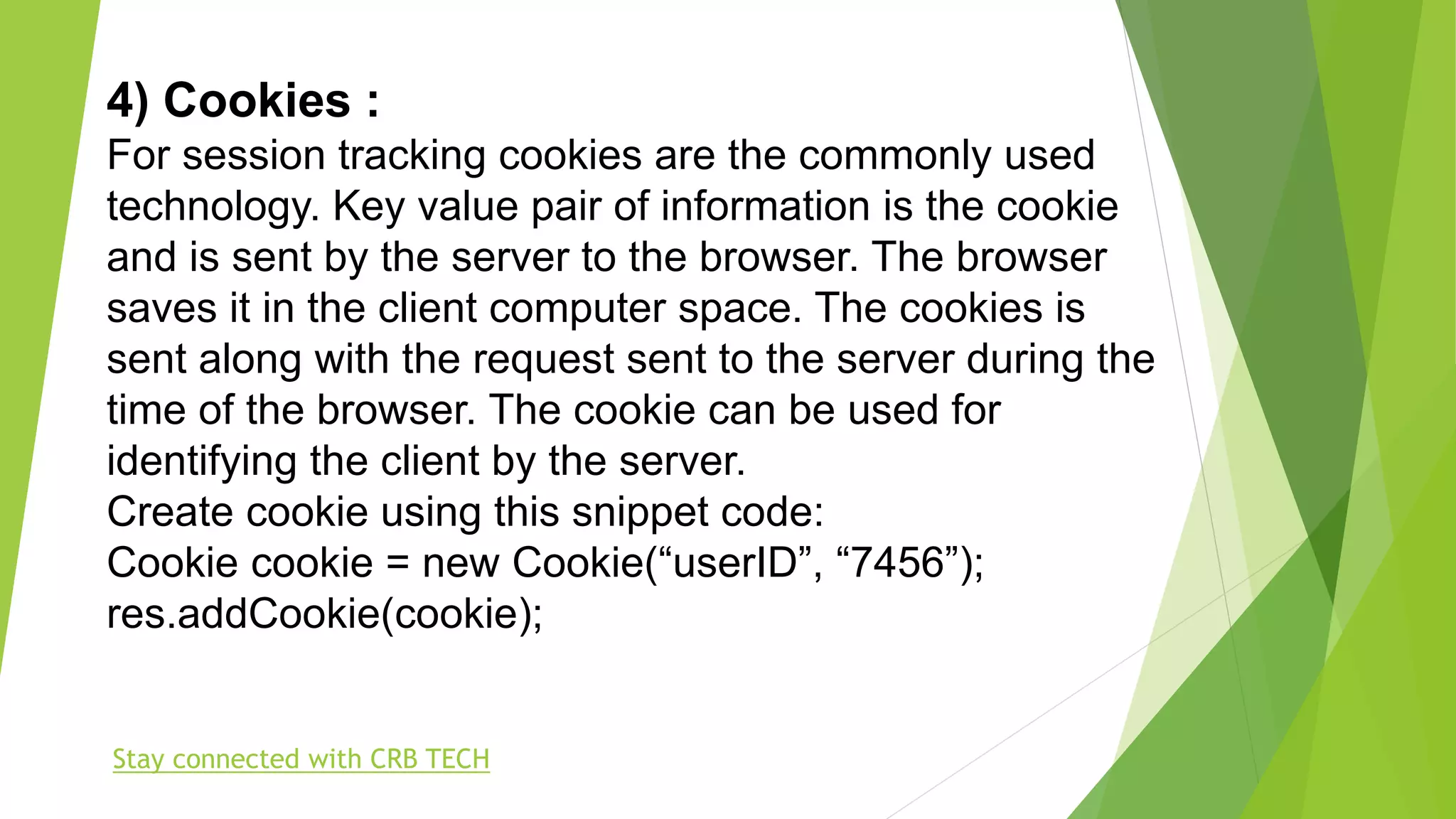Session Tracking Methods In Java | PPT