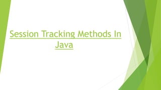 Session Tracking Methods In Java | PPT