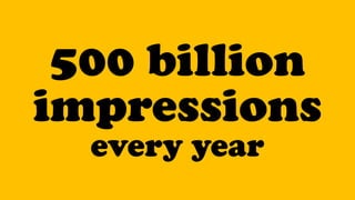 500 billion impressions every year