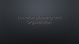 Location planning andLocation planning and
OrganizationOrganization
 