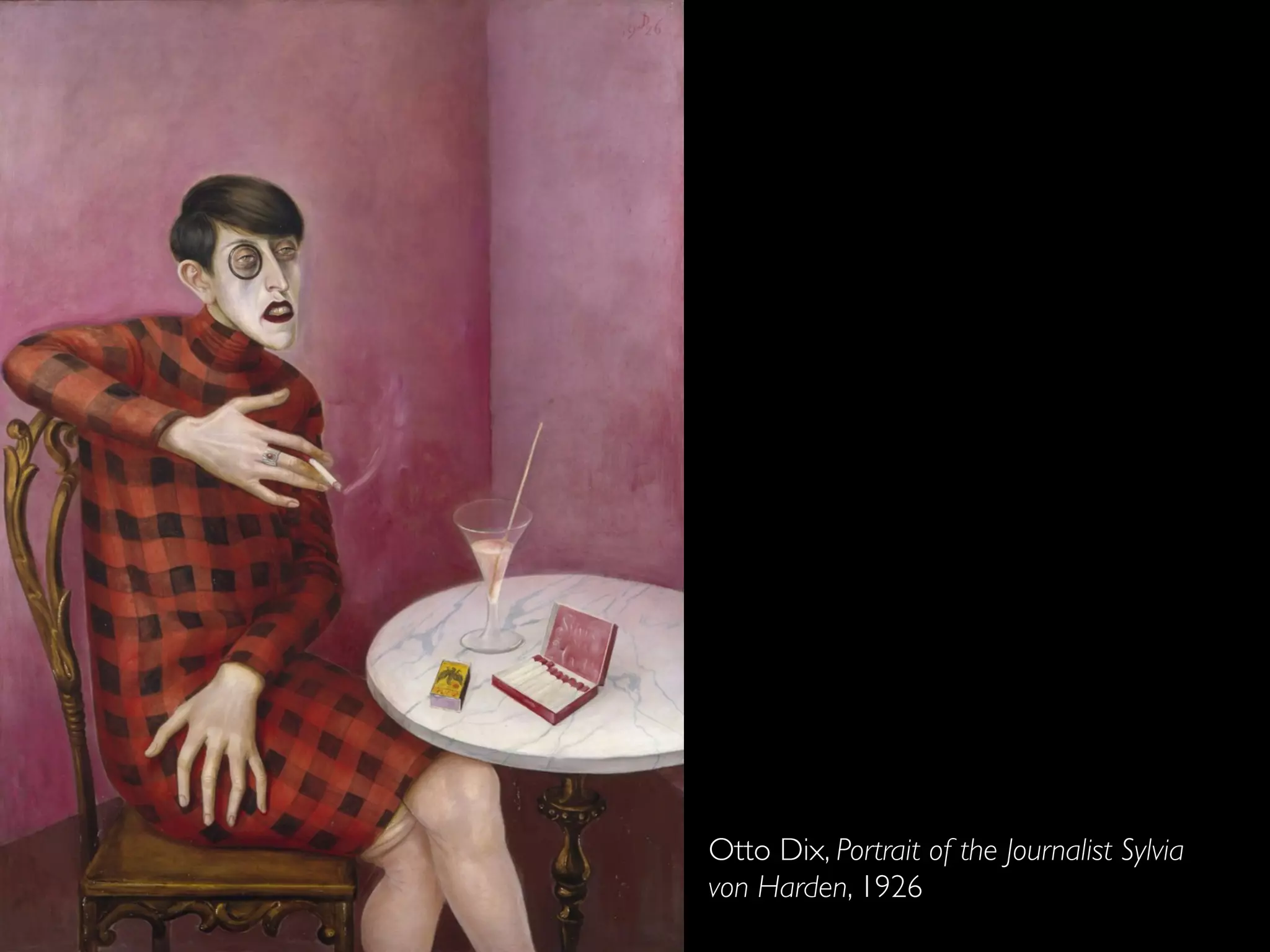 Otto Dix, Portrait of the Journalist Sylvia
von Harden, 1926
 