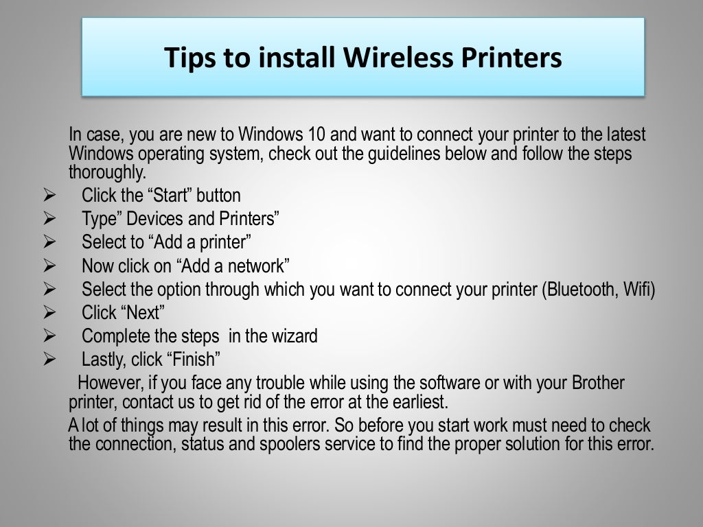 How To Fix Brother Printer Offline Windows 10