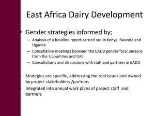 Gender in project implementation