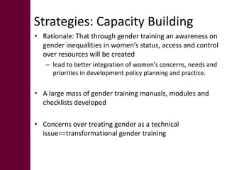 Gender in project implementation