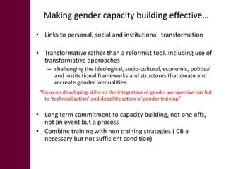 Gender in project implementation