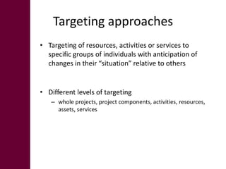 Gender in project implementation