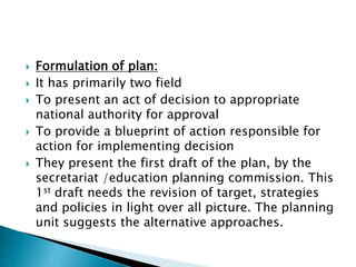 Introduction to the Process of Educational Planning | PPTX