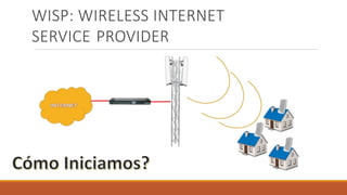 WISP: WIRELESS INTERNET
SERVICE PROVIDER
 