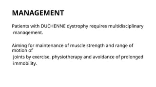 Investigation and treatment of duchenne muscular dystrophy | PPTX
