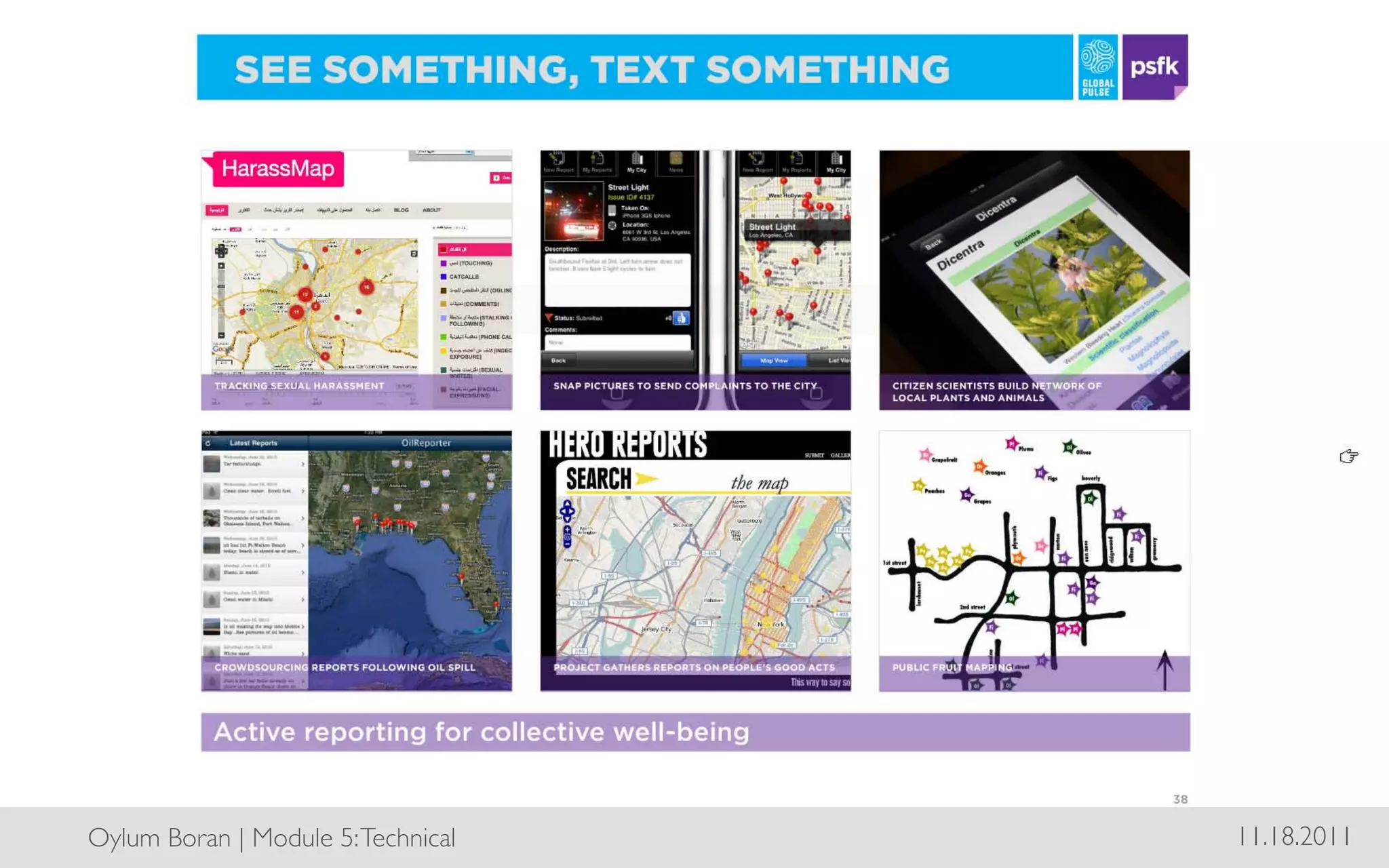 Grounding Research - Practice	





Oylum Boran | Module 5: Technical	

   11.18.2011	

 