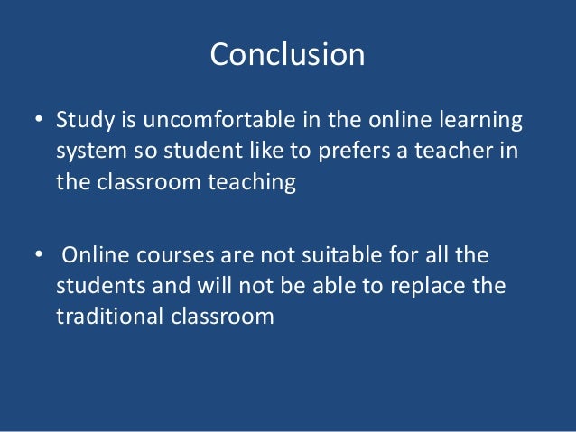 conclusion of online education system