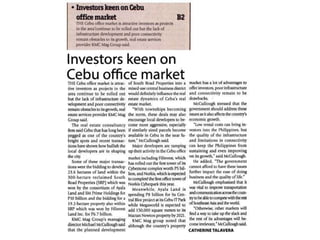 Investors keen on Cebu office market