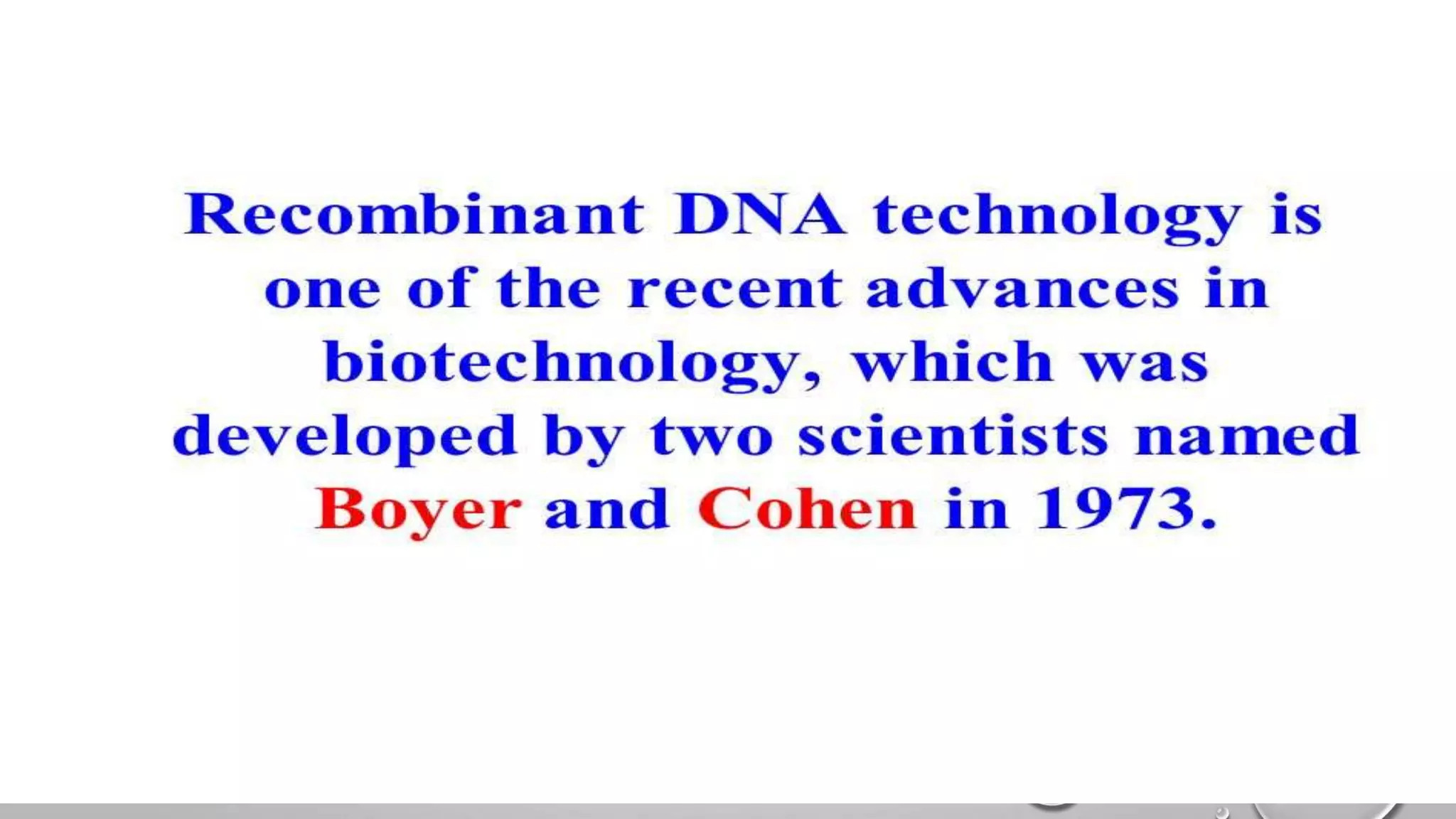 Recombinant DNA Technology by Fahad Iqbal