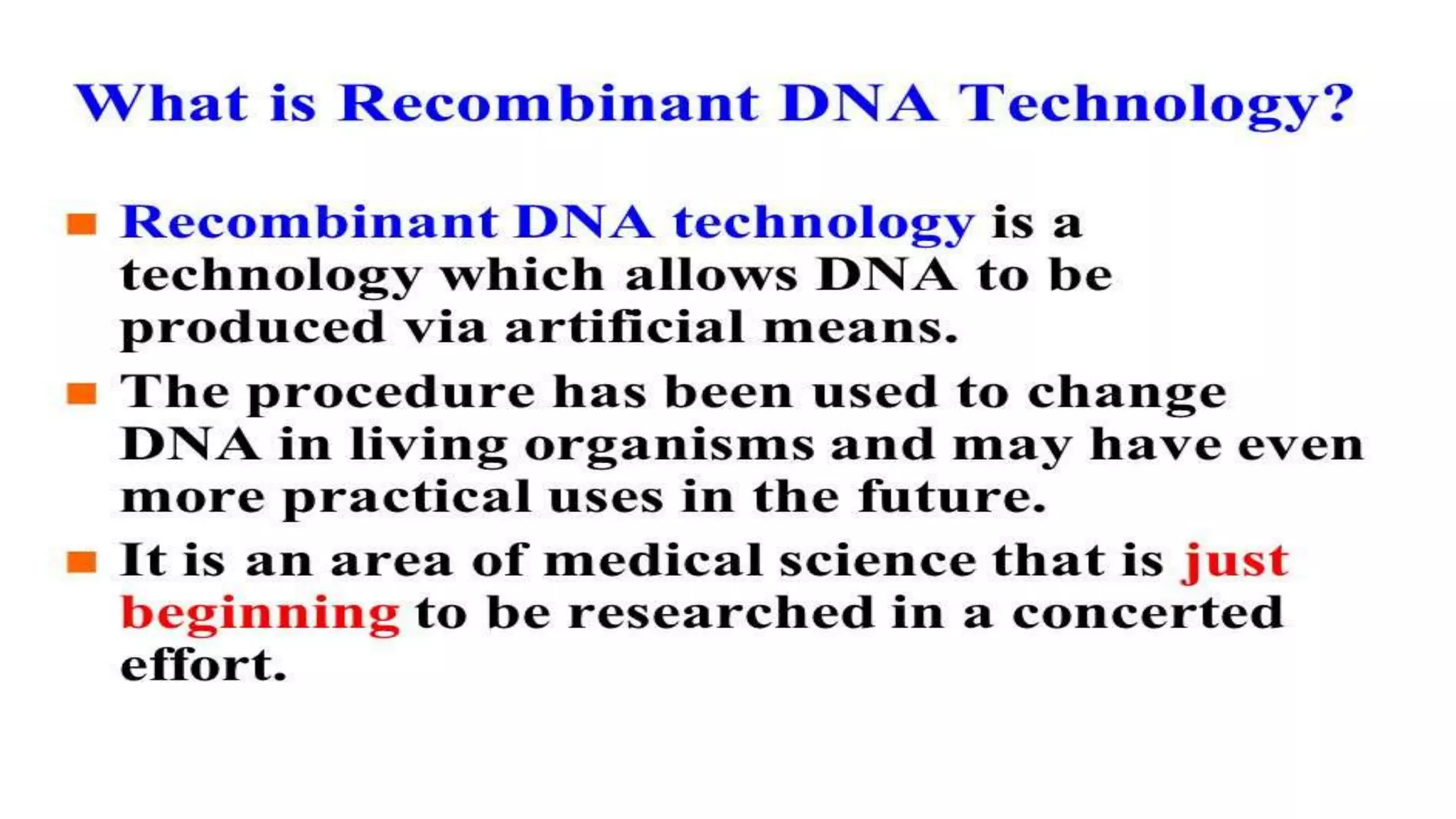 Recombinant DNA Technology by Fahad Iqbal